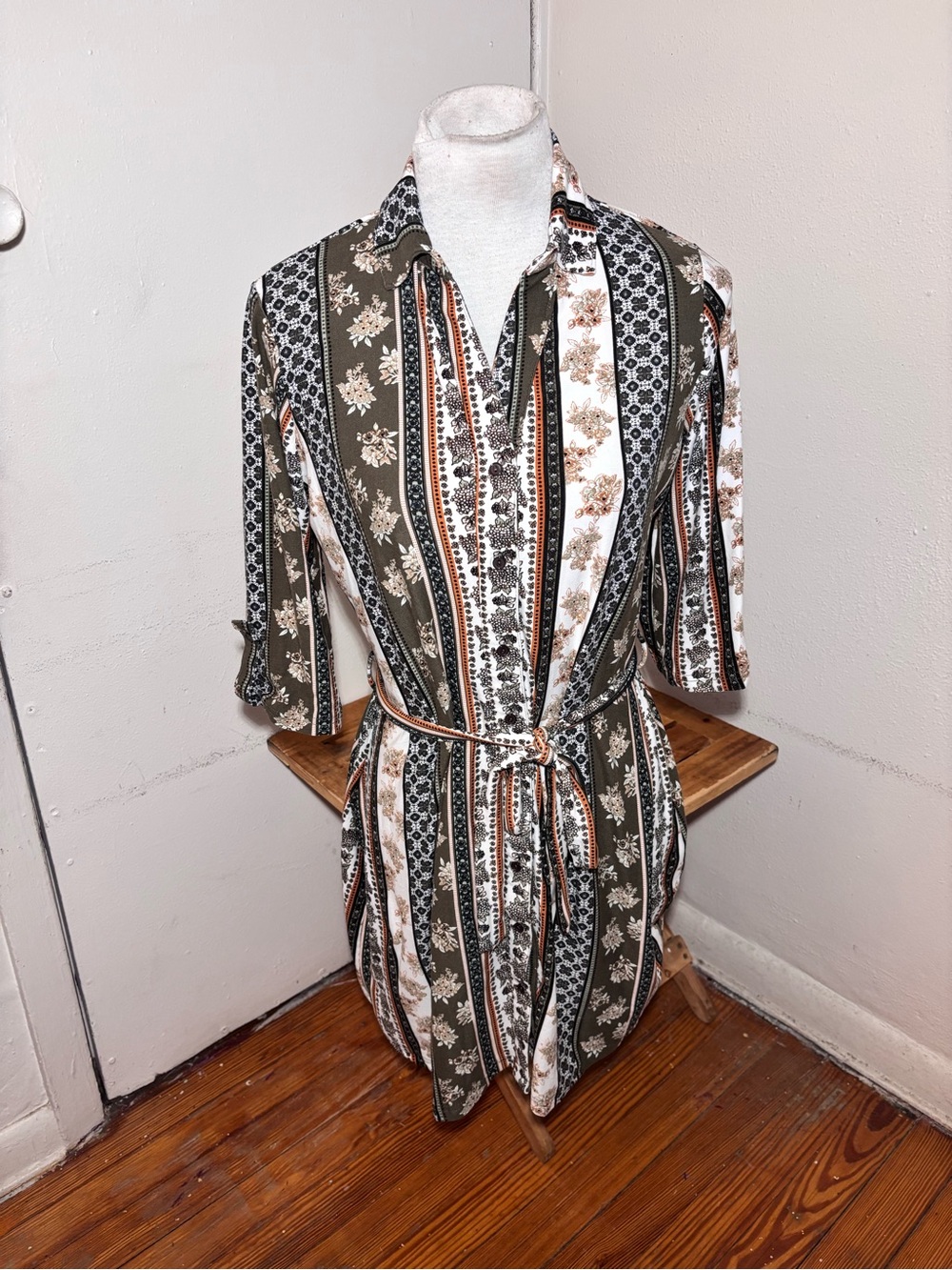 Birch and Stone Button Down BOHO Shirt Dress